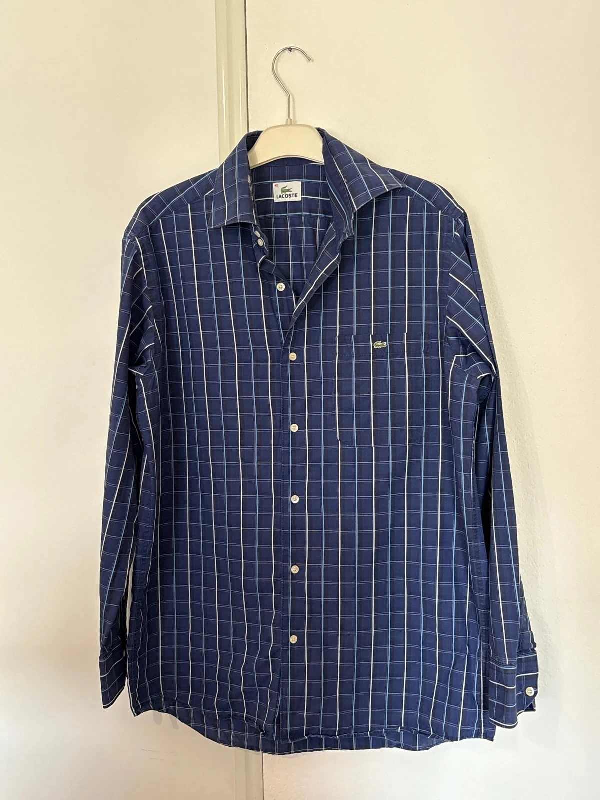 Chemise à carreaux bleu Lacoste taille XL